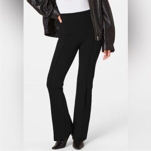 Spanx The Perfect Pant High Rise Ponte Flare‎ Front Seam Black Size M